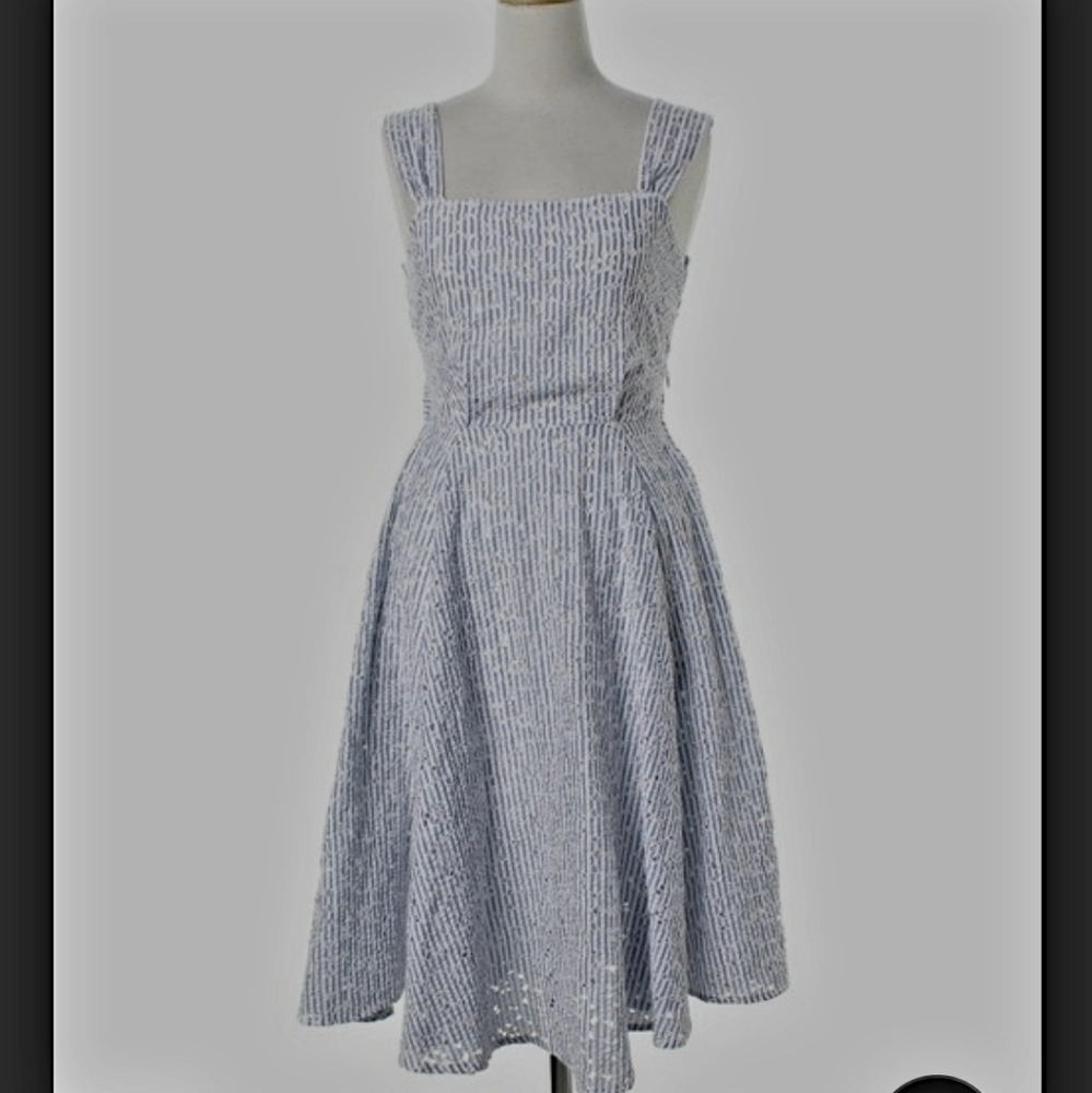 Snidel Striped Eyelet Sundress Sz XS-S